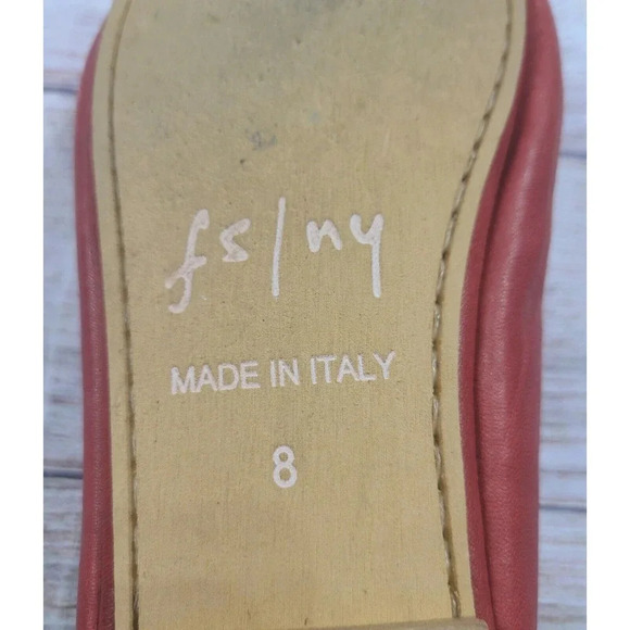 French Sole FS/NY Women's Size 8 Shoes Pull On Flats Cream Red Slip on Career - Picture 6 of 9